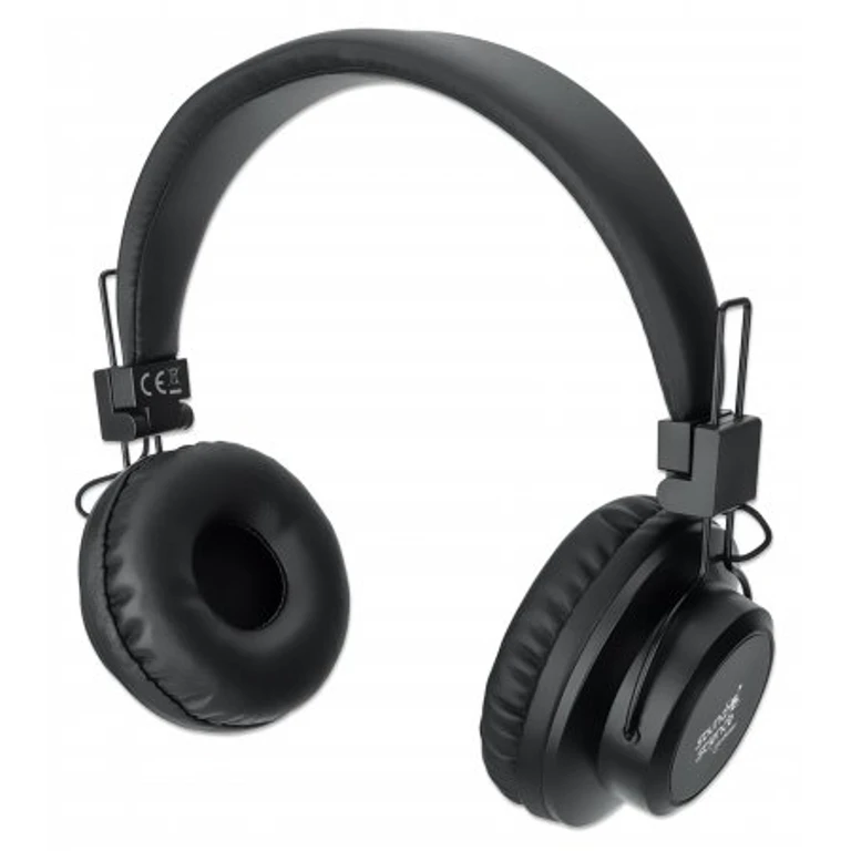 Manhattan Bluetooth On-Ear Headset, Microphone, FM Radio, Integrated Controls, 8 hour usage time, Max Range 10m, MicroSD Card slot, 3.5mm Aux port, Bluetooth v5.0, USB-A charging cable included, Three Year Warranty