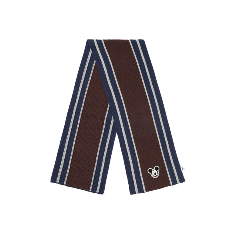 TNT_Mickey_Scarf Dusty Blue/Brown