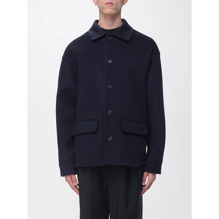 Virgin Wool and Cashmere Shirt Jacket with Dropped Shoulders (CUMU0392K0UTWA5000B90)