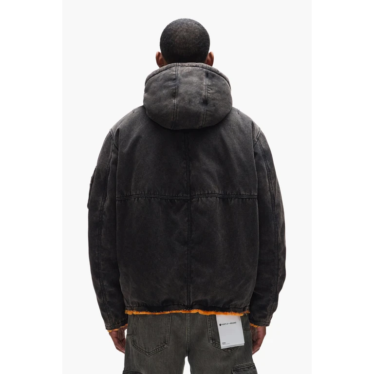 M6103APHB825-NER Bomber Uomo Nero con Cappuccio
