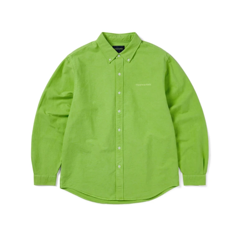Overdyed T-Logo Oxford Shirt Green