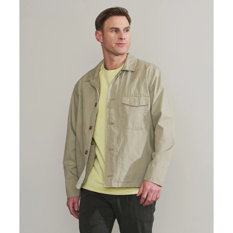 Beige cotton work jacket
