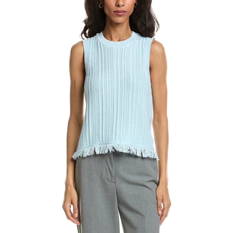 Textured Fringe Tank Top