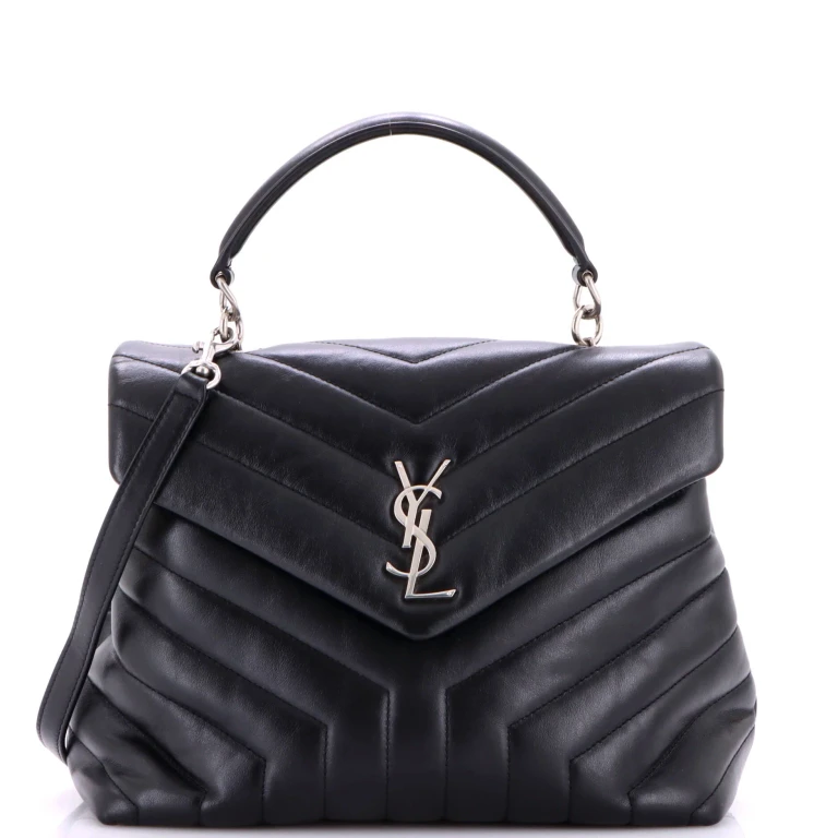 LouLou Top Handle Bag Matelasse Chevron Leather Medium