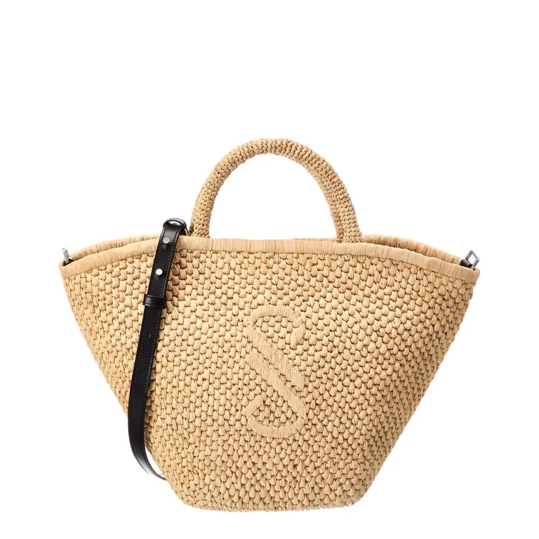 Chelsea Large Raffia & Leather Tote