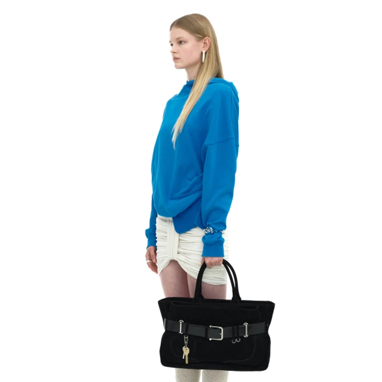 TOTE BROCLE [SUEDE BLACK COMBI]