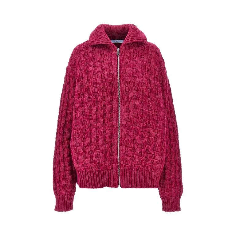 Full-zip wool cardigan Woman 38