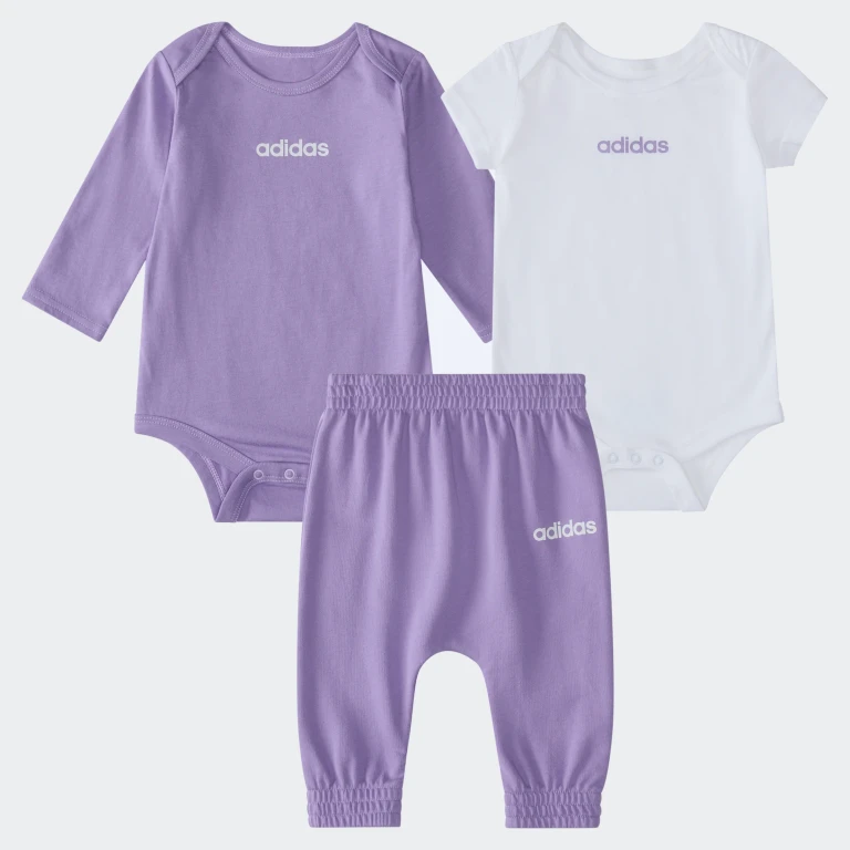 Baby 3-Piece Long and Short Sleeve Body Shirt & Jogger Pant Set