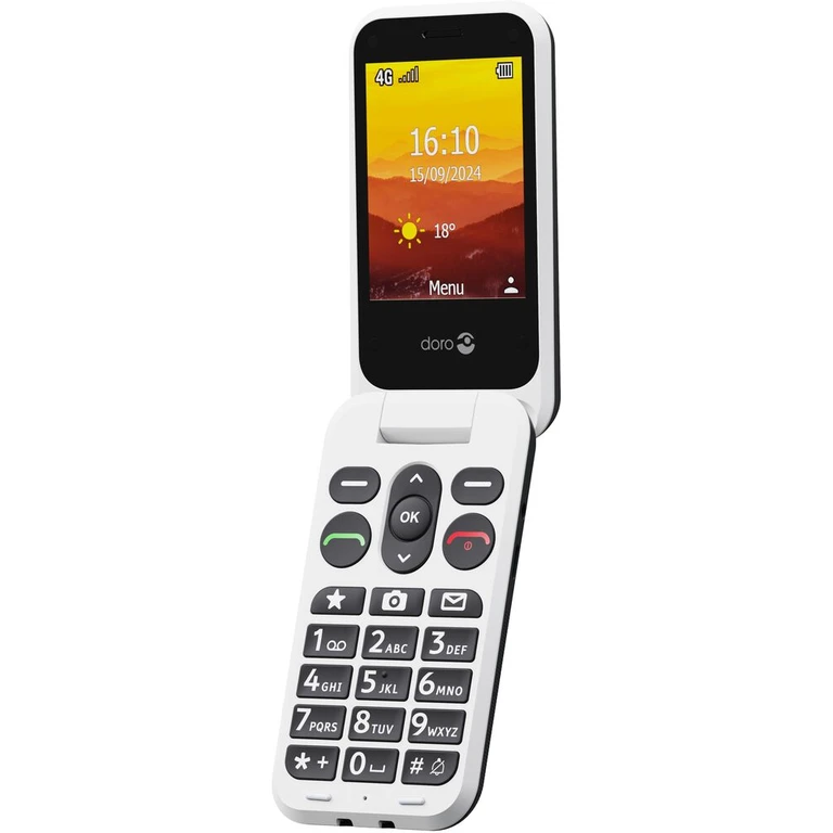 Doro Leva L30 2.8" Flip Phone (8747) - Graphite/White