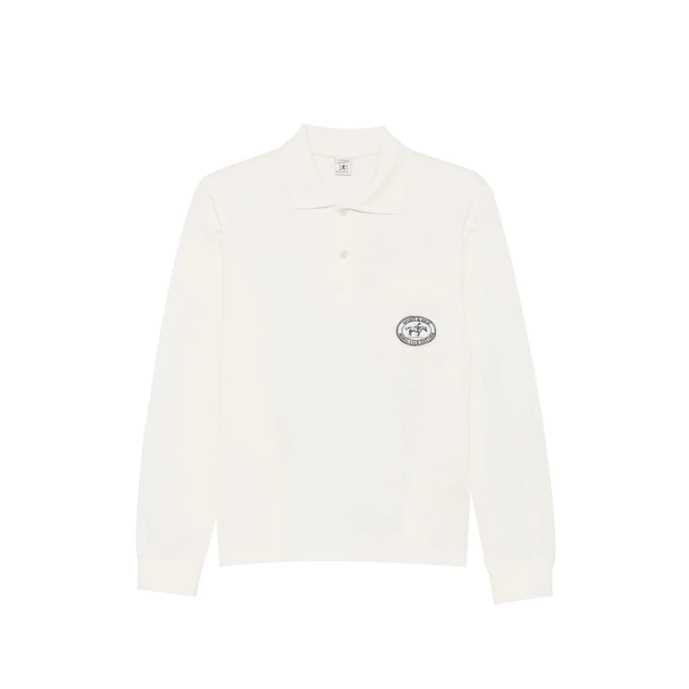Perry Logo-patch Long-sleeve Polo Shirt