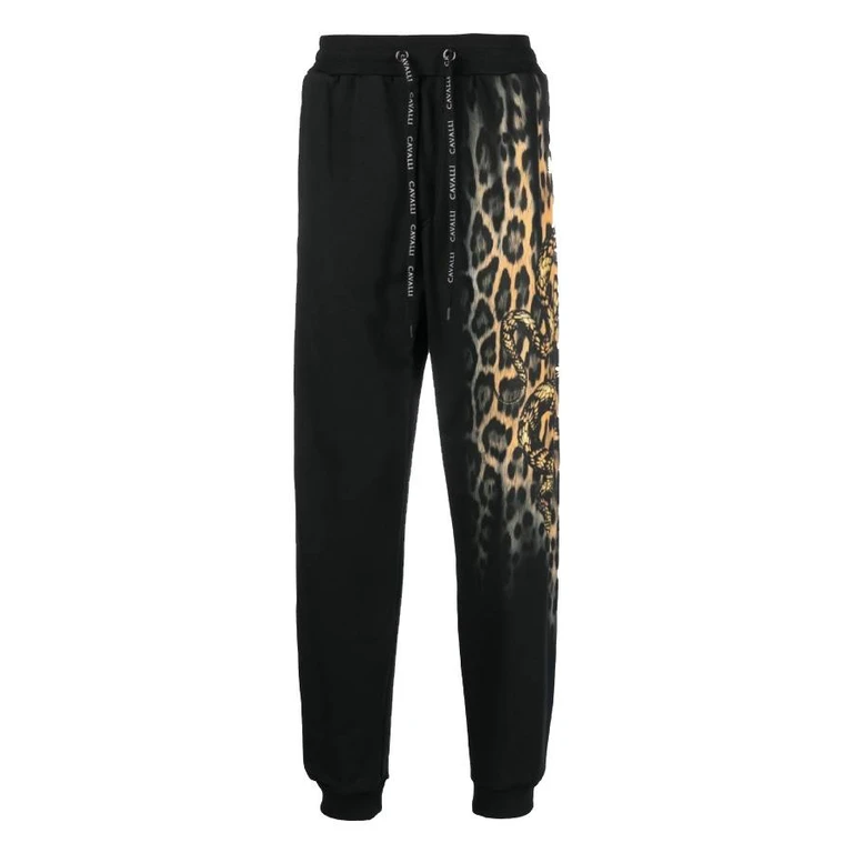 Animal-Print Cotton Trousers