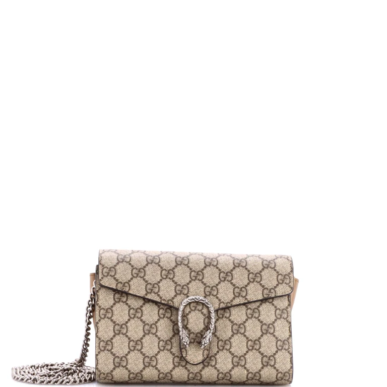 Dionysus Chain Wallet GG Coated Canvas Small