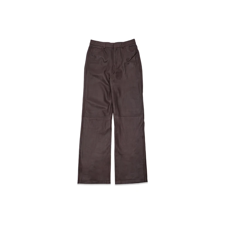 Rotaie straight leather pants