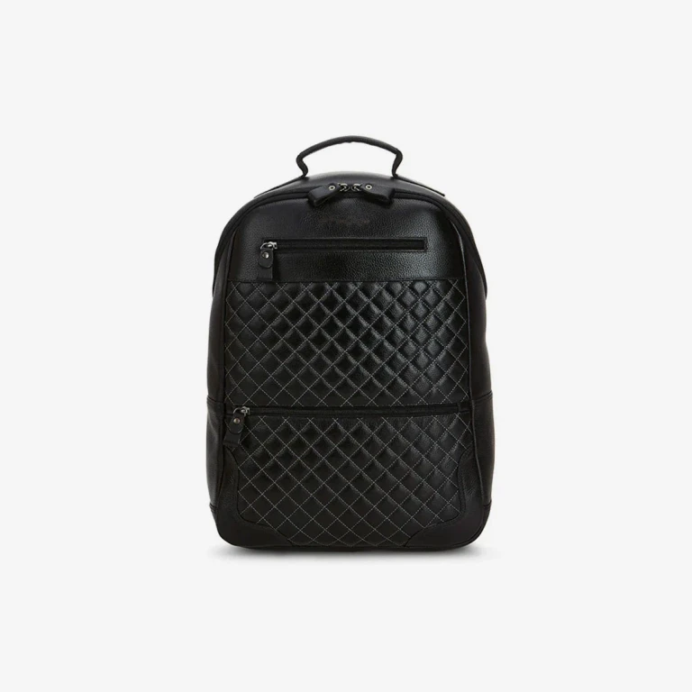 52's Luxury Quilted Grainy Leather Backpack