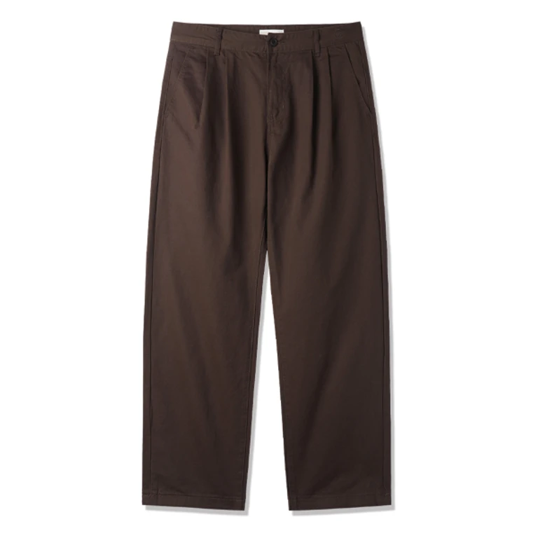Two-Tuck Regular Tapered Cotton Chino Pants BK8919_Brown