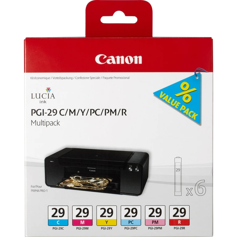 4873B005/PGI-29 Ink cartridge multi pack C.M.Y.PC.PM.RY Pack=6 f