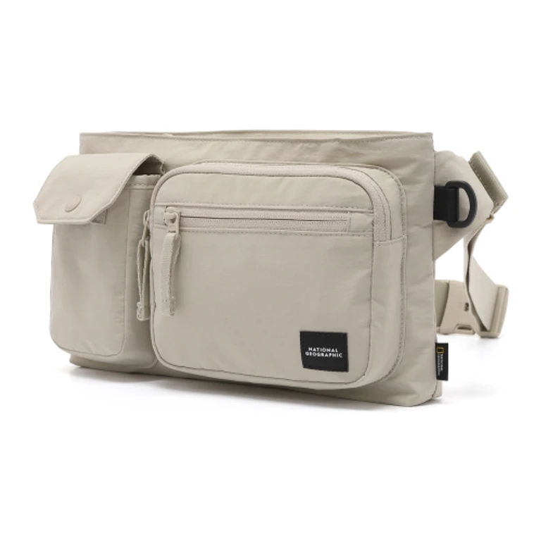 N265ACR630 Light Wide Crossbody Bag Beige