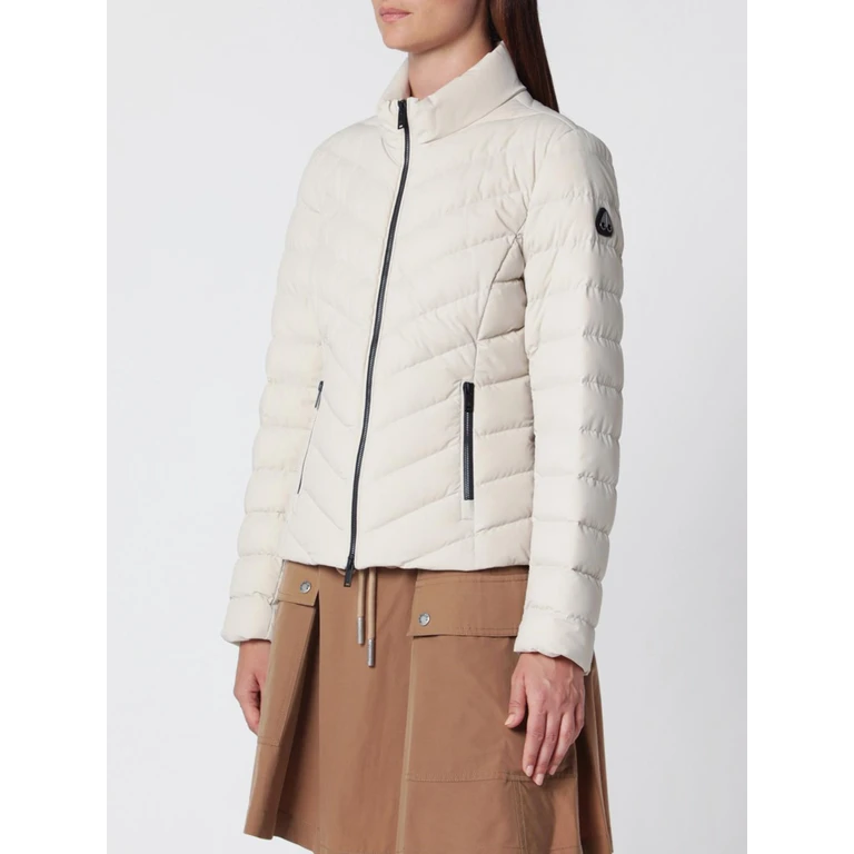 Elora Short Quilted Nylon Puffer Jacket with High Neck (M35LJ1681705)