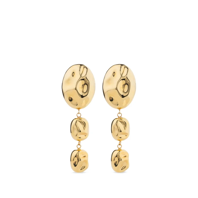 Hammered-effect Drop Earrings