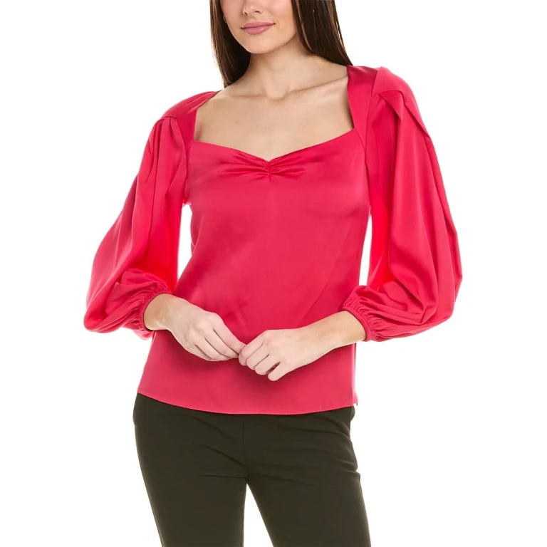 Jovanna Silk-Blend Blouse