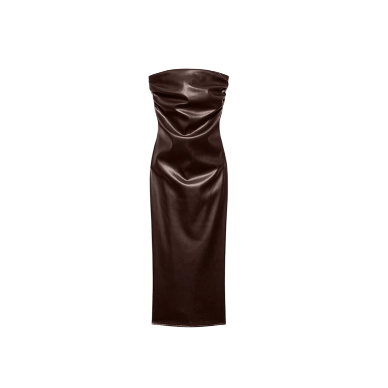 Dress midi caly Woman Aniye By eco-leather