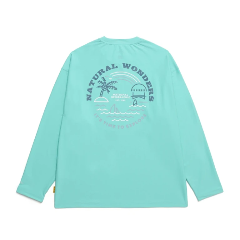 N242URG640 Seasonal Graphic Rash Guard Topaz Green