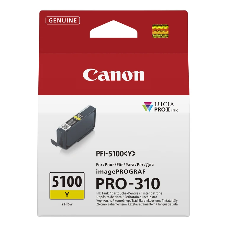 6955C001/PFI-5100Y Ink cartridge yellow 551 Photos 14ml for Cano
