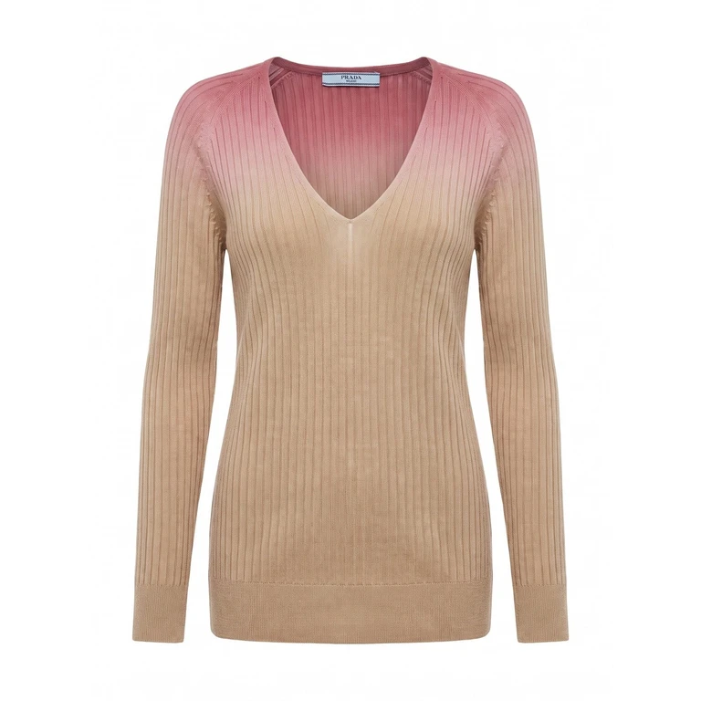 V Neck Tye Dye Sweater