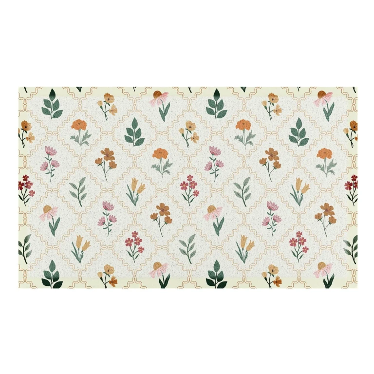 Vintage Floral Stamp - All-Weather Doormat