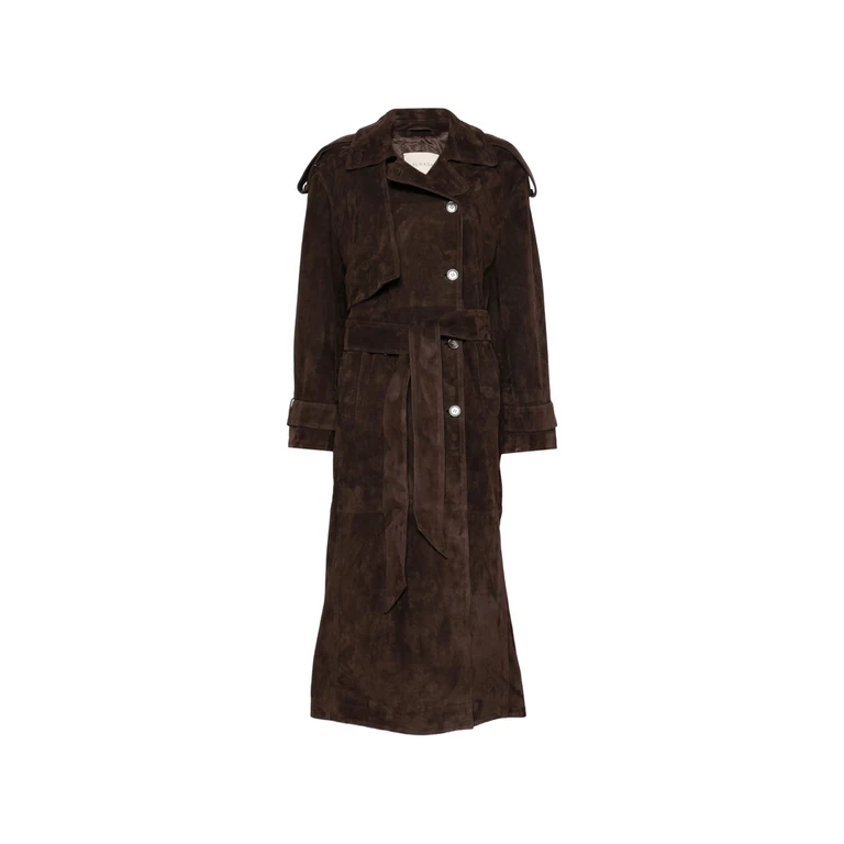Belted Suede Trench Coat