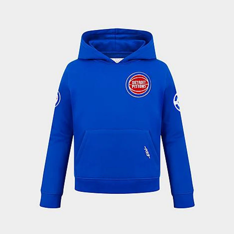 Pro Standard Big Kids Detroit Pistons NBA Classic Pullover Hoodie in Royal Blue Size: Small