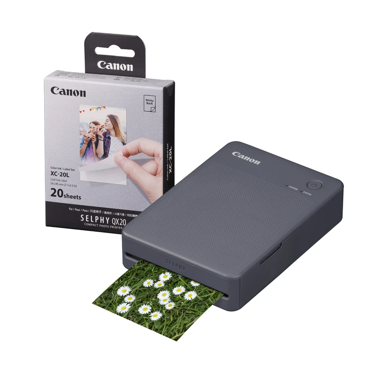 Selphy QX20 Instant Photo Printer - Dark Grey - Printer + 20 Sho