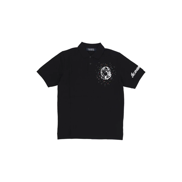 Polo Sleeve Corta Man Embellished Astro Piquet Polo Black