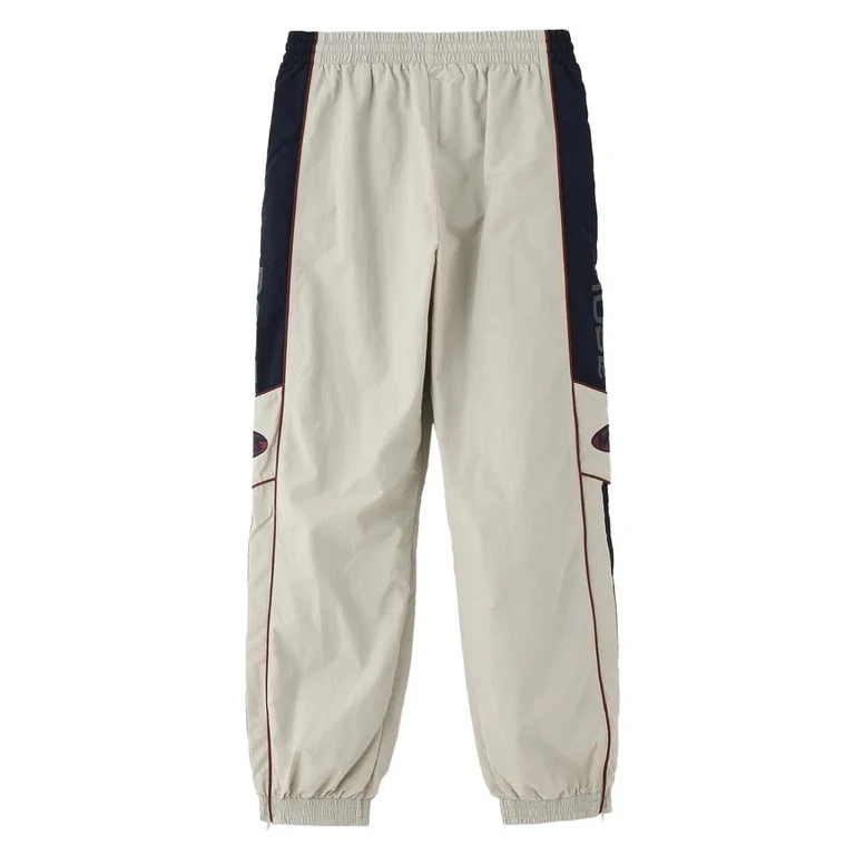 Pantaloni Sportivi Beige e Blu con Dettagli Eleganti