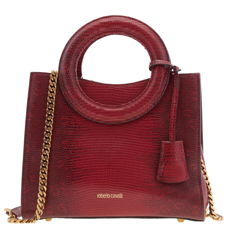 Carmine Leather Top Handle Bag