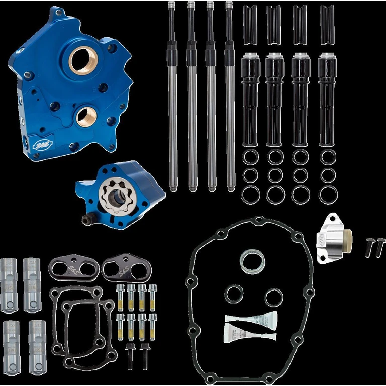 310-1262A - S&S Cycle Cam Chest Kit Without Cams For Chain Drive M8 For Harley Davidson FLDE 1750 2018-2020 - Black