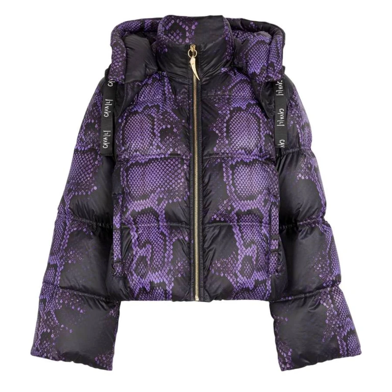 Python Print High Neck Padded Jacket