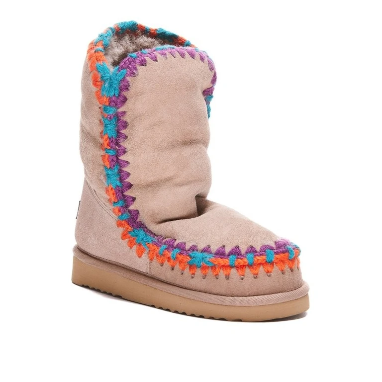 Stivaletti Eskimo Donna Cammello in Montone