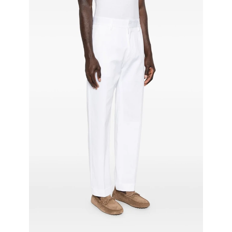 white men's pant fold front