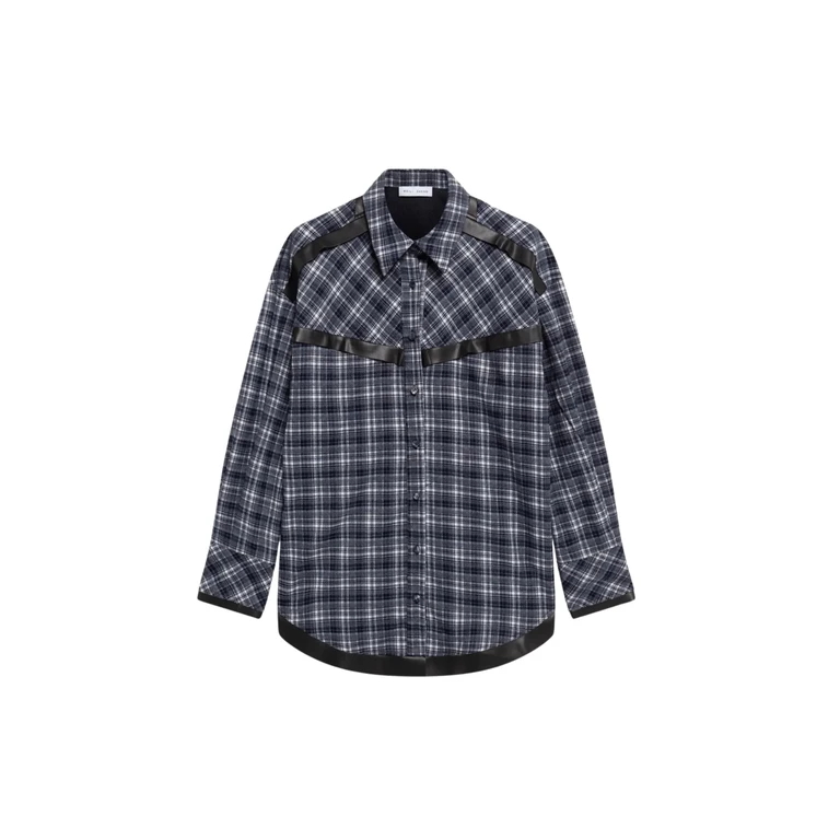 Shirt shirt Weili Zheng detail in eco-leather
