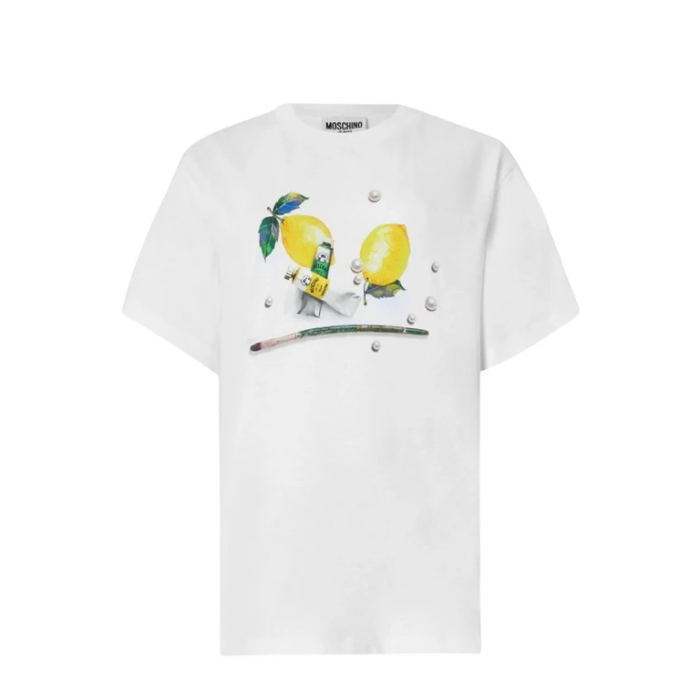 t-shirt woman Moschino Jeans - t-shirt jersey 20 1 - white