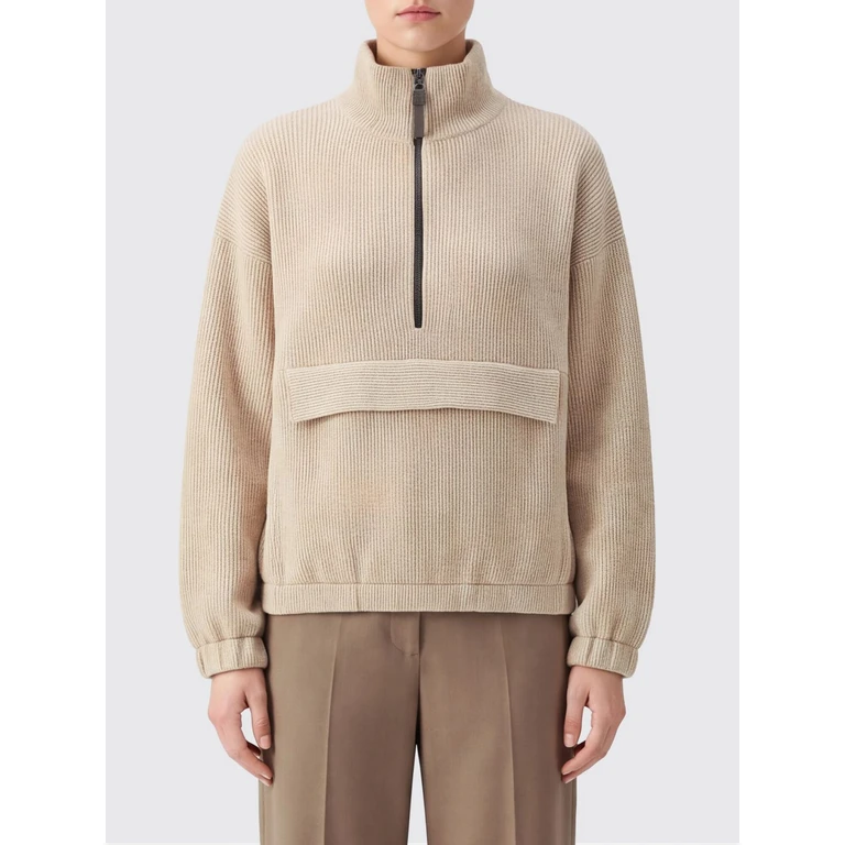Long-Sleeved Half-Zip Turtleneck Jumper in Pure Cashmere (M12250004PC059)