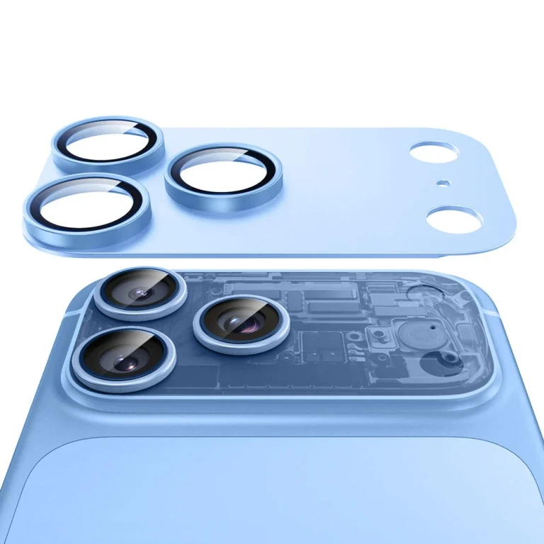 iPhone 18 Pro Armorite® Pro Camera Lens Protector (Full Coverage) - Misty Blue - Misty Blue