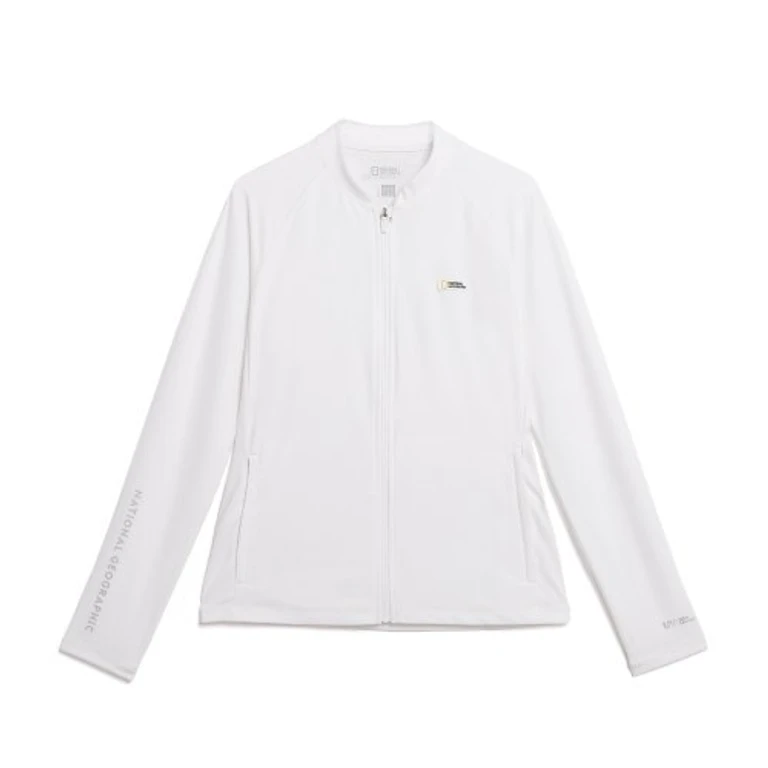 N242WRG700 Women's Zip Up Rash Guard WHITE