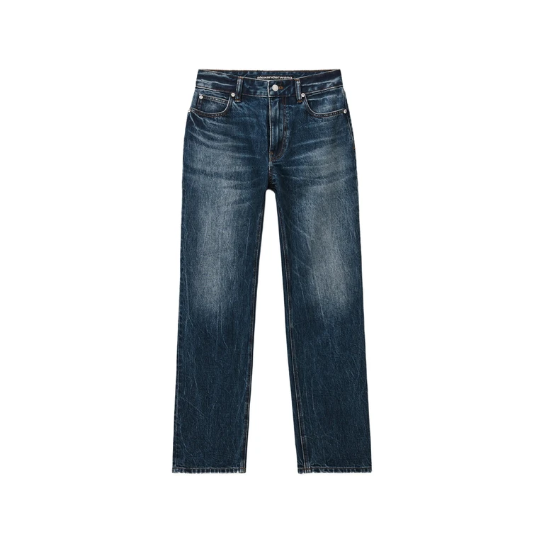 High-rise Taper Jean W/ Crystal Stud