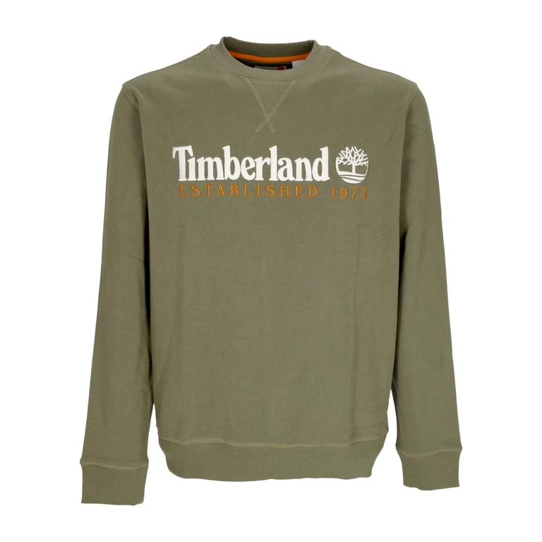 Men's Lightweight Crew Neck Sweatshirt Embroidery Logo Crew Neck Cassel Earth