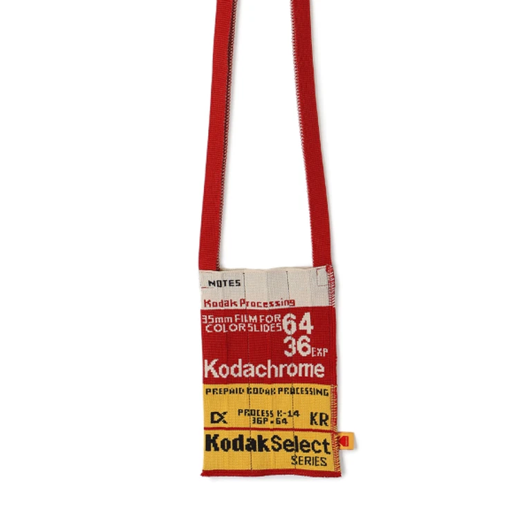 Film Graphic Knit Mini Crossbody Bag RED