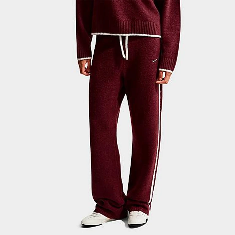 Women's Sportswear Chill Knit Mid-Rise Pants in Mystic Dates/Heather/White Size: XS