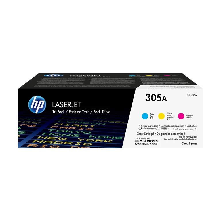 HP CF370AM/305A Toner cartridge MultiPack C.M.Y. 3x2.6K pages ISO/IEC