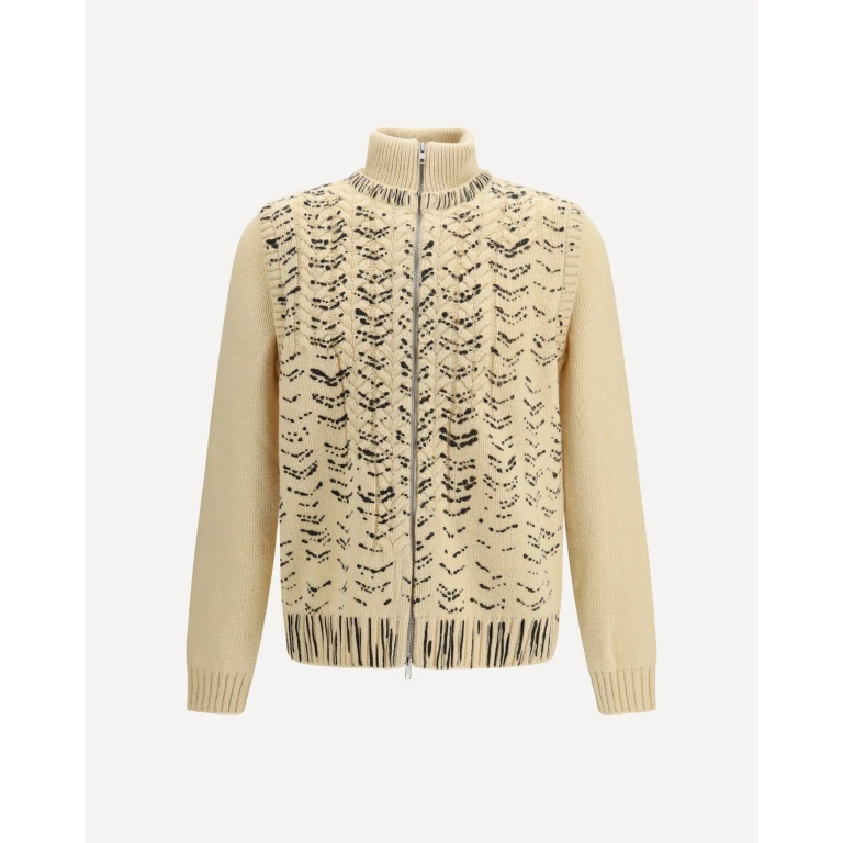 MARGIELA Virgin wool zip Cardigan Male L